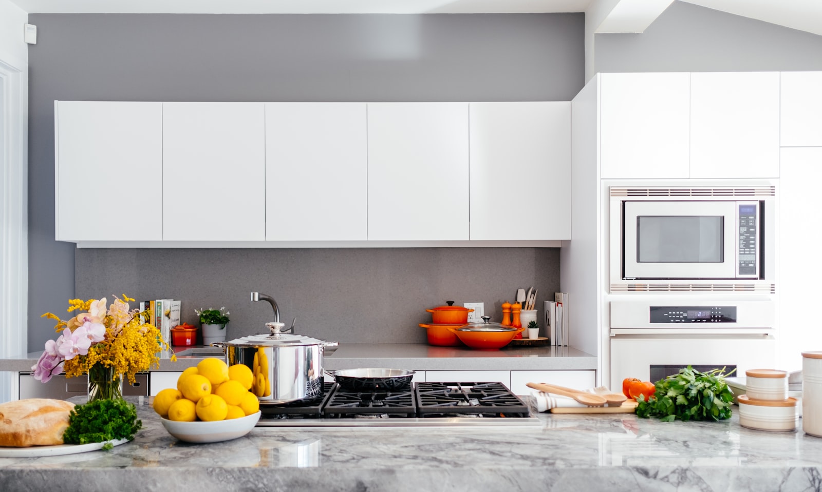 Modern kitchen with professional range